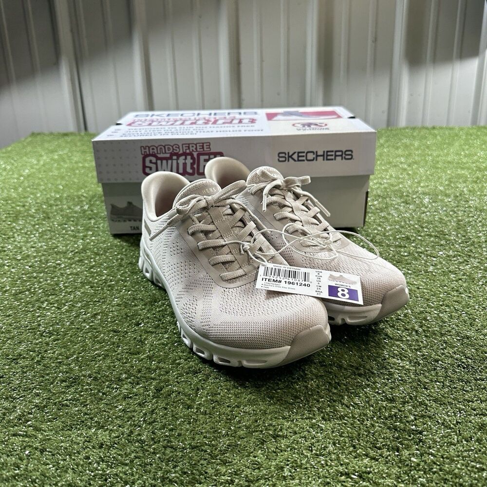 Skechers Glide-Step Women's Size 8 Tan Hands Free Swift Fit Shoes New In Box